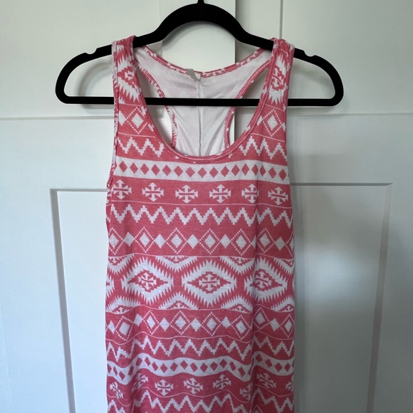 Fun Coral Sleeveless Racerback Scoop Neck Maxi Dress Love In - Picture 3 of 8